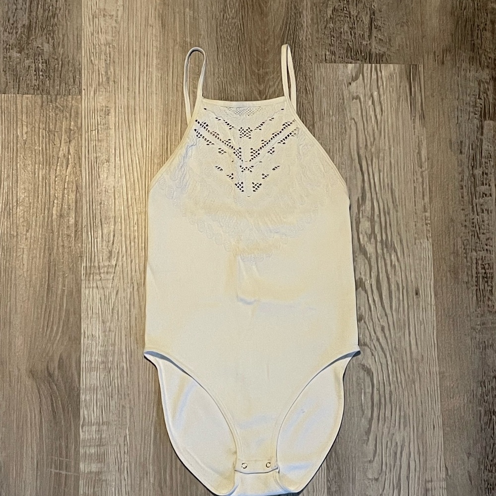Intimately Free People White Spandex Cutout Bodysuit Size XS / S